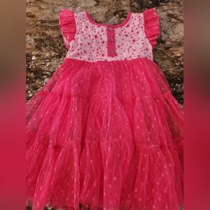 Pink Starry Kids Dress